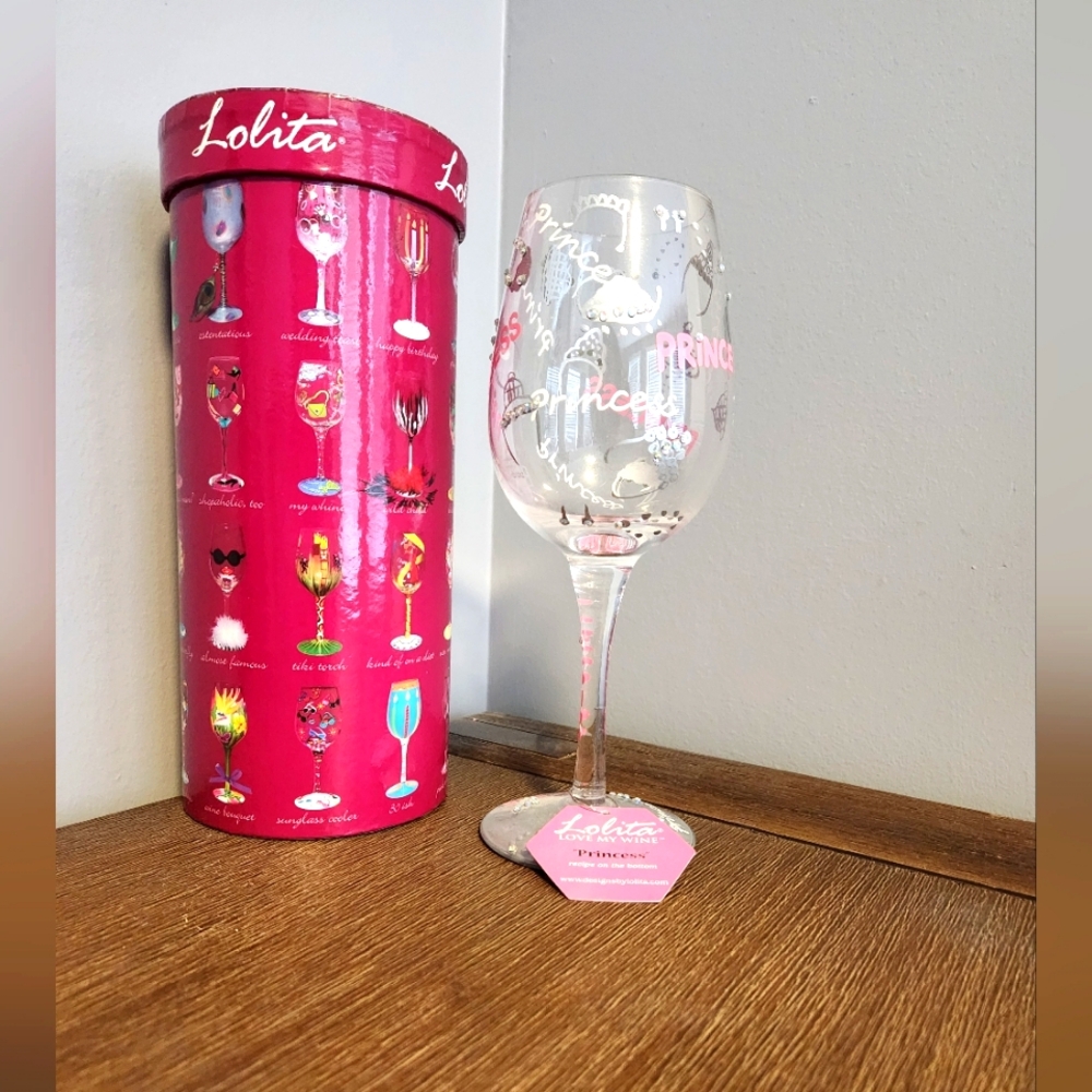 Lolita Pink Princess Wine Glass